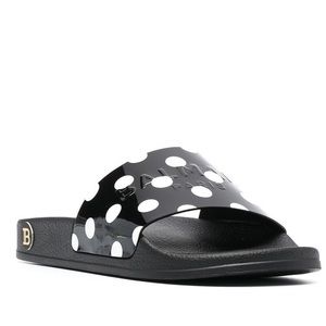 💯 Balmain polka dot slides.  Never worn.  In box brand new!